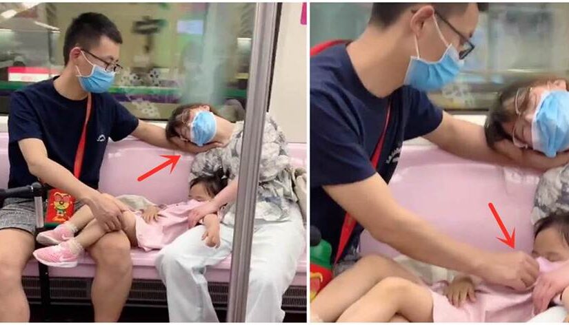 硬漢柔情！「搭捷運不敢動」全程保護熟睡女兒　往旁一看「另一手也沒閒著」感動全網：最暖爸爸